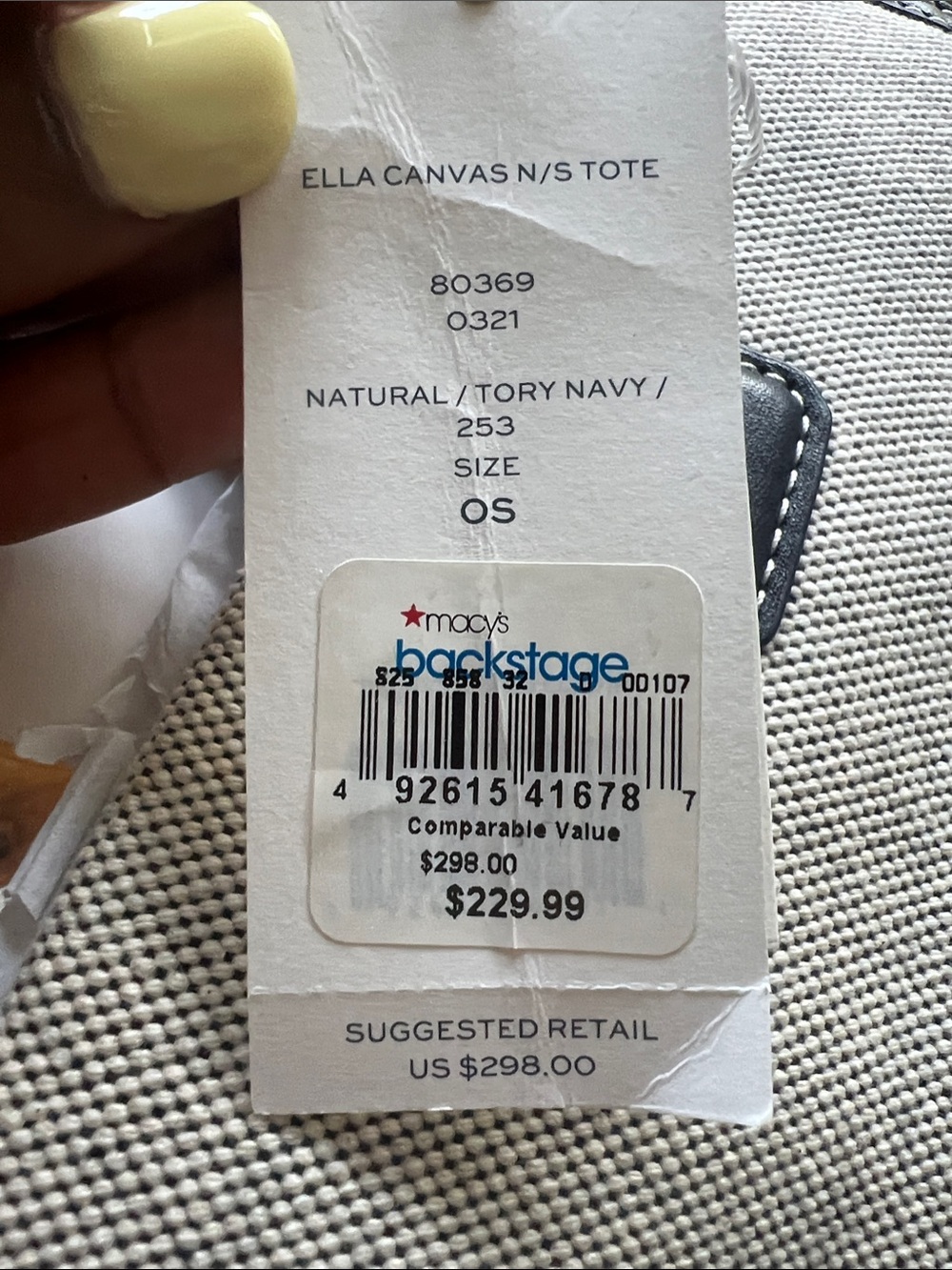 Tory Burch Ella Canvas Tote